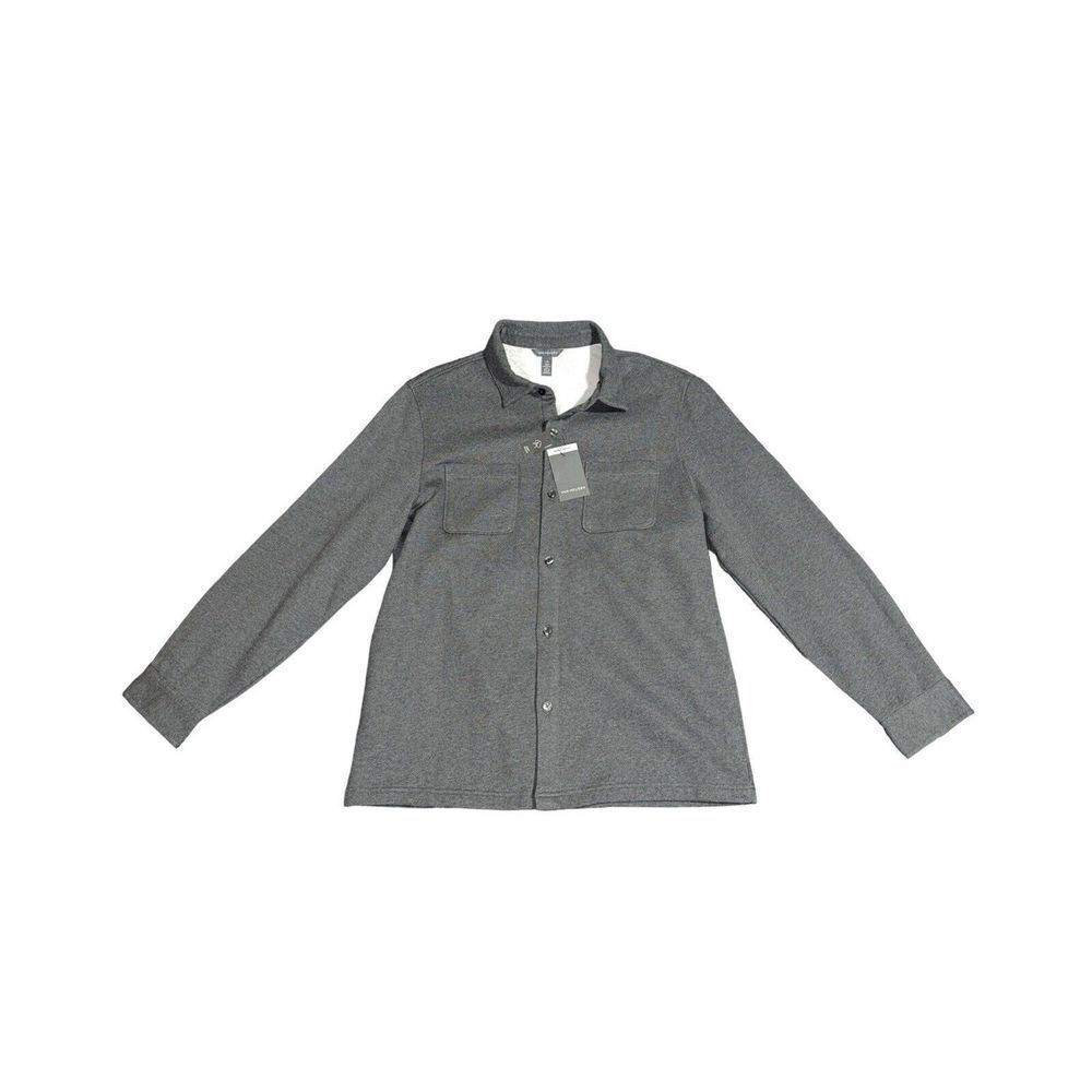 Van Heusen Iron Gate HTHR Fleece Shacket Size L New With Tags